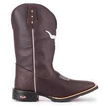 Men's Country Cowboy Boot With Square Toe And Hollow Out Bull