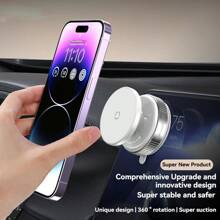 1 pièce Support de téléphone portable magnétique multi-fonctionnel populaire pour voiture. Ventouse pour tableau de bord, surfaces lisses et écrans électroniques. Support magnétique rotatif compatible avec , Android, idéal comme cadeau d'anniversaire, pour la famille et les amis. Accessoire de voiture.