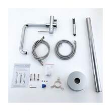 Grifo de bañera exenta de tamaño estándar con acabado cepillado y esmaltado - Suministro de agua subterráneo - Gris - Ver 6