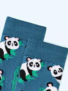 1 Pair Of Men's Panda Patterned Socks - Multicolor - View 3