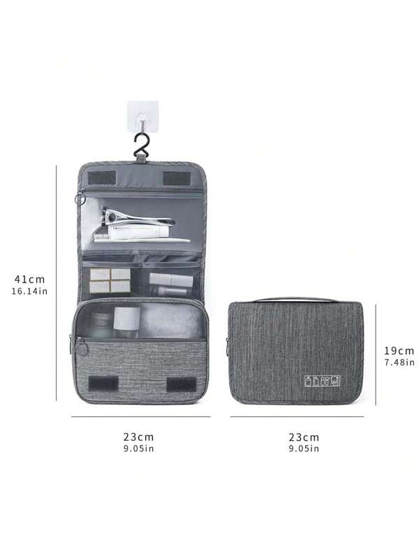 1pc Hanging Toiletry Travel Bag Portable Hanging Wash Bag For Travel For Travel Storage Bag Makeup Storage Bag Cosmetic Bag Vacation Organizer Large Capacity Makeup Organizer Makeup Case For Lipstick Brush Skincare Mobile Phone Coin Small Items For Home Gift