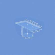 1pc Acrylic Transparent Cake Stand Display Set, Acrylic Dessert Table Showcase, Suitable For Birthday, Wedding, Baby Shower Party, Square Tray - Clear - View 4