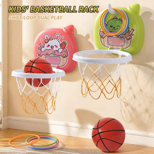 Mini Basketball Hoop Set For Kids Adults, Indoor Play Wall Mount Basketball Hoop For Door With 1 Small Toddler Basketballs, ABS Backboard Metal Rim Goal Sport Gifts For Pool Game Fun