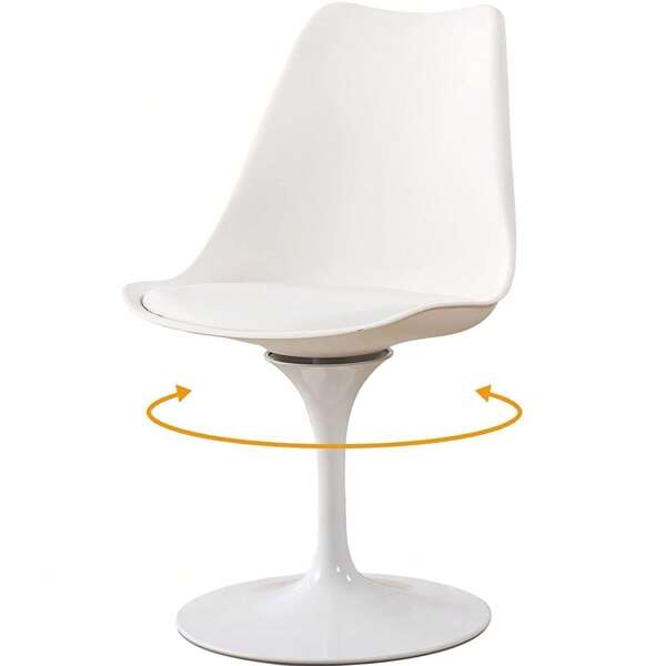 Dining Chair, Swivel Chair, Cushioned Seat, Tulip Chair, 360 Degree Rotation, Living Room Chair, Computer Chair, Desk Chair, Conference Chair, Office Chair, Stylish, Nordic Chair [1 Piece]