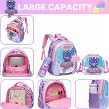 Cute School Backpack For Girls Backpack With Lunch Bag For Elementary Students Kids Travel Bookbag For Girls Ages 6-8 - Girls School Bag Set 1 - View 10