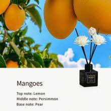 1pc 50ml Plant Flower Fragrance Series Small Square Bottle Fireless Aromatherapy Essential Oil Bedroom Living Room Fragrance Incense Ornaments Home Air Freshener
