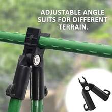 5 Adjustable Plant Grid Connection Clips - Durable Green Plastic A-Type Connector, Suitable For 11 Mm Support Poles, Very Suitable For Climbing Plants And Garden Frames, Climbing Plant Grids - Multicolor - View 6