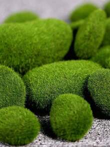 10颗人造苔藓石，DIY绿色仿真苔藓球和岩石，适用于插花、仙境花园和手工制作，采用超细纤维制成，可用于季节性装饰、花园点缀和工艺项目、微缩景观、墙面装饰和摄影道具、户外岩石花园装饰、派对和节日装饰、波西米亚风格、卧室装饰配件、情人节和母亲节装饰、春季装饰。 - 綠色 - 查看 7