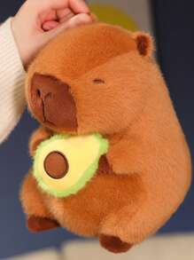 1 szt. pluszowa lalka z popcornem, frytkami i kapibarą, prezent świąteczny dla przyjaciół, prezent z kapibarą na zakończenie studiów doktoranckich, lalka z kapibarą w formie ciasta i deseru, dekoracja z dyni i nietoperza na Halloween