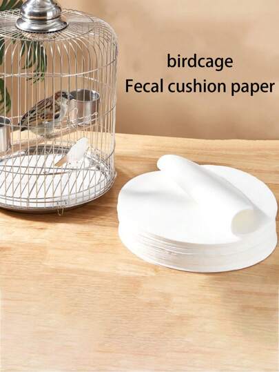 20/100 forros para gaiolas de pássaros, tapetes redondos anti-respingos para gaiolas, almofadas de cama circulares descartáveis para pássaros, suprimentos para ninhos de pássaros, versões aleatórias à prova d'água ou absorventes enviadas