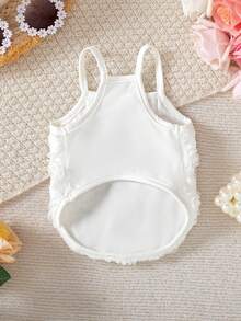 3D玫瑰花宠物猫/狗背带背心，适合参加婚礼、宰牲节和其他派对场合