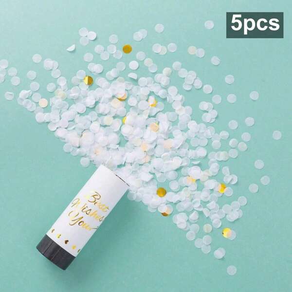 5pcs Confetti Poppers,Colorful Confetti Handheld Twist Gift Flower Tubes,Graduation Party Confetti,Wedding Party, Mother's Day,Graduation Decorations,Gender Reveal Decorations,Birthday Decoration,Party Favors,Room Decorhome Decor (Do Not Aim The Launch Tube At People Or Objects)
