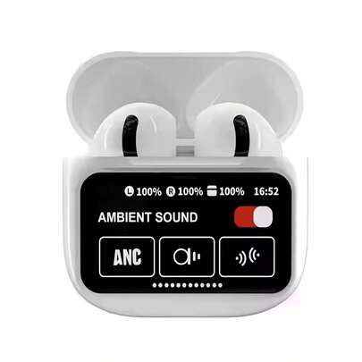  Écouteurs sans fil Klack TWS A11 avec Écran, annulation de bruit ANC, Bluetooth 5.4, Conçus pour le confort et les performances, ils sont parfaits pour la musique, les appels et une utilisation quotidienne dans n'importe quel environnement - Livraison en 24/48 heures depuis l'Espagne.