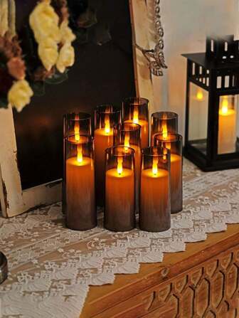 Flickering LED Pillar Candles Set | 3 Heights & Dual Control Modes, Flameless Safe Decor For Dining Room/Bar, Romantic Ambiance Lighting Gift Idea