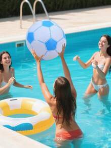 1 Stück/6 Stück Strandball - Aufblasbarer Fußball Strandball, für Partydekorationen, Sommerstrand-Wasserspiele, Strandball-Party, ein Ball ist ein Muss für Elternreisen, Partyartikel, Strandaccessoires, Poolspiele, Schwimmspiele, aufblasbare Spiele (30cm)