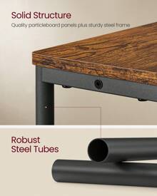 Side Table With Charging Station, Narrow End Table, 3-Tier Nightstand, Sofa Table For Small Spaces, Magazine Rack, For Living Room, Bedroom, Study, Rustic Brown, Ink Black, ULET335K01