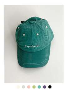 1 Stück weiches grün kariertes Baseballcap mit schnell trocknendem, dünnem Schirm, leicht atmungsaktiv mit UV-Schutz, breite Krempe, geeignet für Herren und Damen für den Outdoor-Gebrauch im Frühling/Sommer