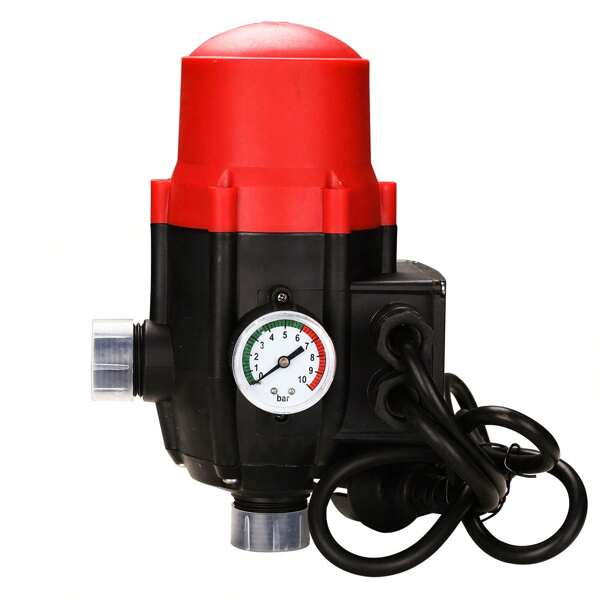 Lospitch Pumpensteuerung, Druckschalter 10 bar mit Baranzeige, überwacht den Wasserdruck – automatisches Ein- und Ausschalten, Garten Haus