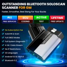 KINGBOLEN KINGBOLEN Soloscan For G-M System Specialized Vehicle Full System Diagnostic Advanced OBD2 Bluetooth Connected Car Diagnostic Scanner, Free Lifetime Upgrades