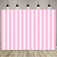 Fashionable Pink And White Striped Photography Background Banner - Perfect For Birthday Parties, Teen Showers, Sweet Portraits, And Outdoor Activities - Durable And Versatile Decorative Fabric, Birthday Party Decorations