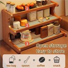 Étagère en bambou, étagère d'affichage, support d'étagère échelle de style table pour pot de fleurs, étagère de rangement à plusieurs niveaux, porte-tasse pour la cuisine, la chambre, le dortoir, le bureau