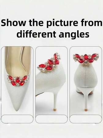 1/2 piezas Clips de zapato con rhinestones removibles, hebilla decorativa brillante para zapatos de novia y tacones altos, accesorios de zapatos para mujer