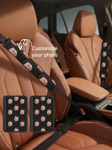 2pcs Customizable Cartoon Vehicle Seat Belt Covers - Soft Polyester Shoulder Pads, Multiple Colors, Fits All Cars, Seatbelt Padding | Elegant Accessory | Fashionable Car Decoration, Seat Belt Shoulder Strap Covers