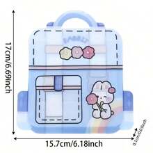 10/50pcs Plastic Cartoon Backpack Self-Sealing Bags, Party Favor Pockets, Stationery Store Girly Gift Bags, Cute For School, Candy, Cookies, Jewelry, Snack Packaging, Gift Decoration, Presents For Students, Friends, Girlfriend, Teachers, Coworkers