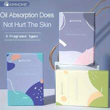 KIMHOME Scented Oil Blotting Papers For Women - Portable Pop-Up Sheets, Lavender & Green Tea Essence, 100 Travel-Sized Sheets, Vegan & Cruelty-Free,Blotting Paper,Beauty,Skin Care Products,Spa,Self Care,Skin Care Tools,Face Care,Esthetician Supplies,Skin,Face Wash,Facial - Purple - View 3