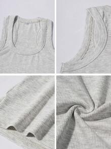 Simple Flavor Women's Summer Y2K Sexy Pure Desire Basic Casual Sports Home Square Neck Vest Top