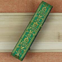 7 Yards 2.5cm Jacquard Ribbon With Golden Floral Leaves Pattern Woven Lace Trim Tape For DIY Sewing And Fabric Projects
