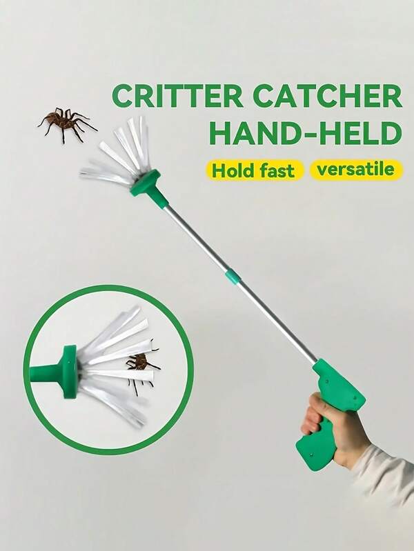 1pc Foldable Household Tool, Spider Catcher Clip, Rose Red Insect Trap, Cute Abs Catcher For Home Outdoor, Insect Cockroach Trap, Household Pest Catching Tool, Household Practical Gadget