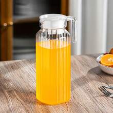 1 pieza Botella multifuncional resistente al calor y al frío - Recipiente de almacenamiento para bebidas calientes o frías, jarra de refrigerador, contenedor de jugo, botella de agua, jarra de té frío o jarra de leche, apta para cocina, restaurante, campamento al aire libre.