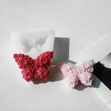 Moldes de silicona, resina, velas y hornear con diseños de flores y mariposas