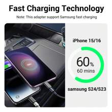 2 adattatori Lightning-USB-C compatibili con Apple 15/16 Pro/16 Pro Max/Plus, Sam Sung S24, adattatore seriale, cavo di collegamento per caricabatterie di tipo C, compatibile con caricabatterie Apple 16/15, accessori Apple 16/15