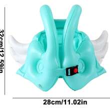 Chaleco Salvavidas Con Disñeo de Alas de Angel Para Niños Flotador Natación Broches de seguridad Ajustable - Azul - Ver 3
