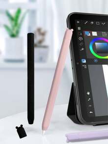 Vỏ bút cảm ứng Apple Pencil thế hệ 2, Vỏ bảo vệ bằng silicon chống rơi dễ thương màu trơn cho Apple Pencil 2 - Nhiều màu - Xem 1