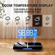 SOKANY Smart Bathroom Scale, Includes 2 AA Batteries, Temperature Display, High-Definition LED, One-Touch Unit Conversion (Kg/Lb), Tempered Glass, Max Capacity 396 Lbs. Suitable For Home And Gym, Essential For Fitness Enthusiasts - Black - View 7