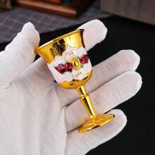 1pc Rose Floral Stem Glass, Suitable For Wine, Juice, Beverage, Water, Champagne At High-End Restaurants, Bars And Home, Multi-Color Options, Decorative Tabletop Glassware