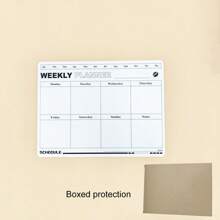 1 pieza Pizarra magnética borrable para refrigerador, pegatina de pizarra blanca magnética suave, calendario semanal, mejor regalo de memorándum