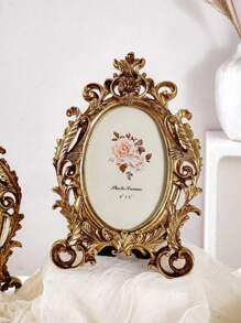 Ramă foto decorativă cu cadru curbat auriu în stil european vintage, pentru decorarea casei și afișarea imaginilor, cadouri de ziua de naștere și absolvire