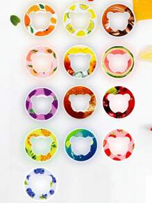 1pc/3pcs Flavor Pods For Water Bottle, Bear Shape Fruit Fragrance Rings For Water Bottle Flavor Pods Creative Water Cup Scented Pods For Outdoor Sports