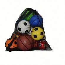 1pc Large Capacity Football, Basketball Drawstring Storage Bag, Tennis, Volleyball Equipment Collection Bag, Shoulder Strap Easy To Carry