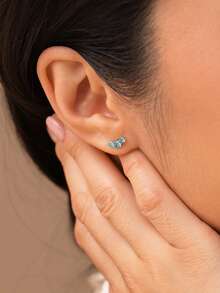 Custom Birthstone Studs By Caitlyn Minimalist Everyday Gold Stacking Earrings Dainty Crystal Jewelry Personalized Gift For Mom