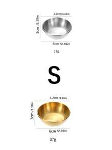 4pcs/6pcs/10pcs Reusable Stainless Steel Sauce Cups, Food Prep Bowls, Dipping Sauce Dishes, Soy Sauce Dishes, Sushi Sashimi Plates, Appetizer Plates, Suitable For Restaurant, Kitchen, Cafeteria,School Supplies