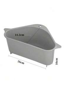 1pc Plastic Sink Drain Storage Rack, Grey Kitchen Caddy Sink Organizer For Kitchen - Grey - View 2