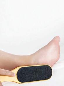 1pc Double Sided Wooden Handle Foot File, Removes Dead Skin & Calluses, Foot Scrubber, Pedicure Tool