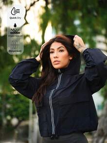 Waterproof Windbreaker Jacket – Stylish Protection In Any Weather – Mother's Day - Black - View 5