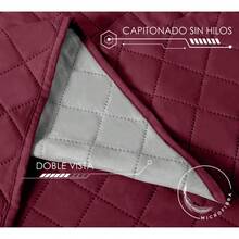 Edredon Ligero Matrimonial Doble Vista Fusionado Capitonado Sin Hilo - Rojo - Ver 2