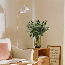 Rama de árbol de hojas de olivo artificial con fruta para decoración del hogar, jardín, jarrón, decoración de boda y ramo de flores de seda